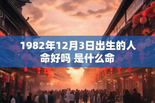 1982年12月3日出生的人命好吗 是什么命