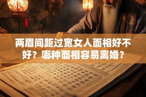 两眉间距过宽女人面相好不好？哪种面相容易离婚？