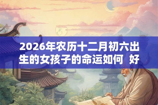 2026年农历十二月初六出生的女孩子的命运如何  好不好