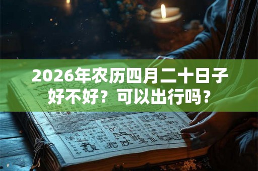 2026年农历四月二十日子好不好？可以出行吗？