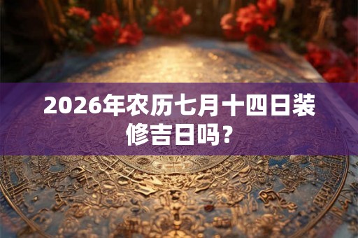 2026年农历七月十四日装修吉日吗？