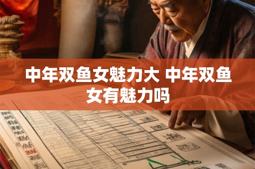 中年双鱼女魅力大 中年双鱼女有魅力吗 中年双鱼女魅力大 中年双鱼女有魅力吗