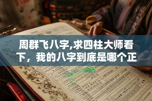 周群飞八字,求四柱大师看下，我的八字到底是哪个正确。