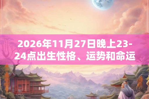 2026年11月27日晚上23-24点出生性格、运势和命运