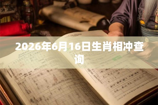 2026年6月16日生肖相冲查询
