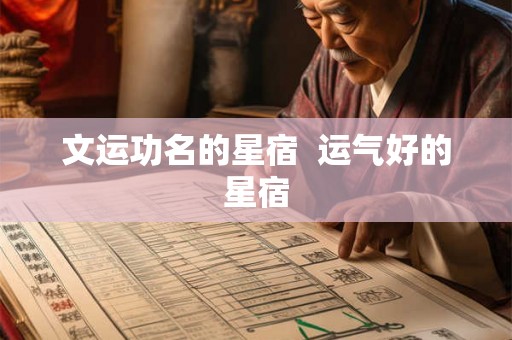 文运功名的星宿  运气好的星宿