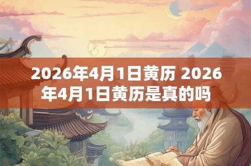 2026年4月1日黄历 2026年4月1日黄历是真的吗