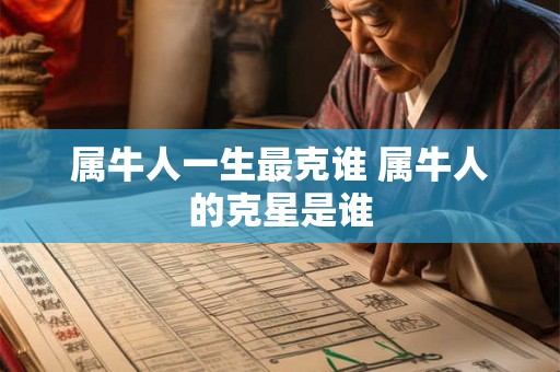 属牛人一生最克谁 属牛人的克星是谁