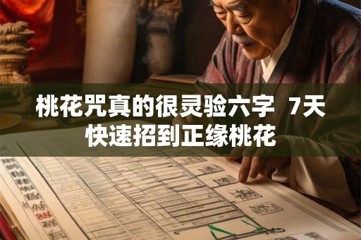 桃花咒真的很灵验六字  7天快速招到正缘桃花