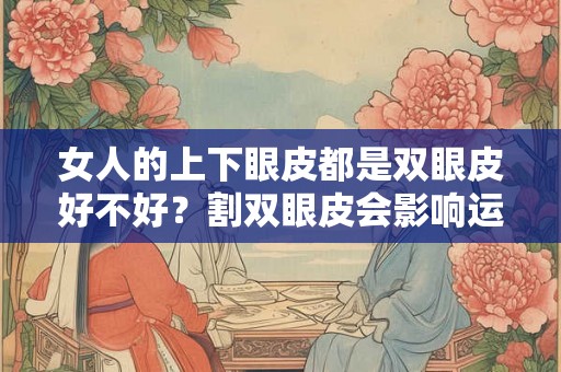 女人的上下眼皮都是双眼皮好不好?割双眼皮会影响运势吗? 女人的上下眼皮都是双眼皮好不好?割双眼皮会影响运势吗?