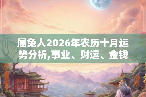 属兔人2026年农历十月运势分析,事业、财运、金钱、健康! 属兔人2026年农历十月运势分析,事业、财运、金钱、健康!