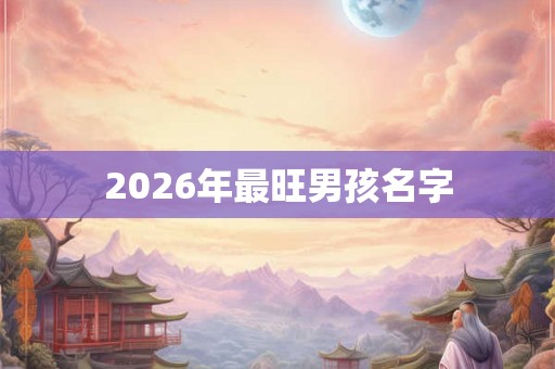 2026年最旺男孩名字