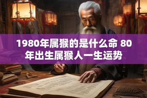 1980年属猴的是什么命 80年出生属猴人一生运势