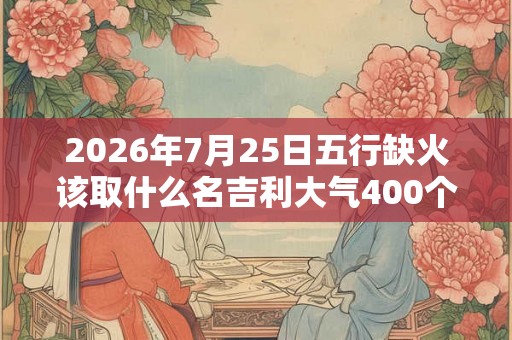 2026年7月25日五行缺火该取什么名吉利大气400个