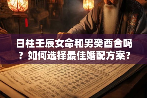 日柱壬辰女命和男癸酉合吗？如何选择最佳婚配方案？