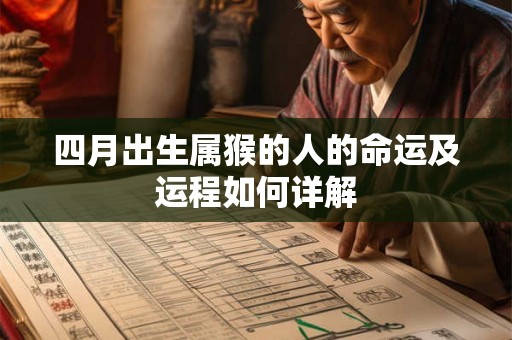 四月出生属猴的人的命运及运程如何详解