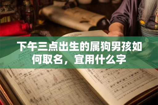 下午三点出生的属狗男孩如何取名，宜用什么字