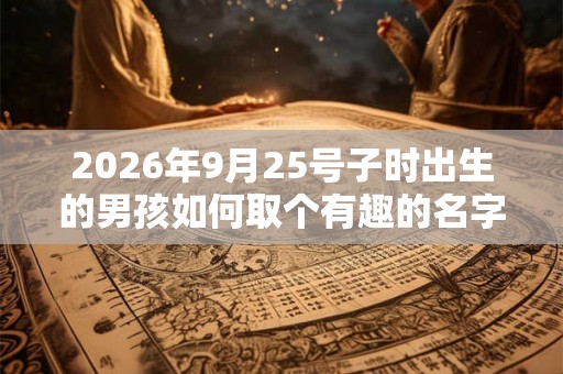 2026年9月25号子时出生的男孩如何取个有趣的名字