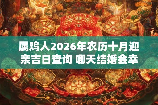 属鸡人2026年农历十月迎亲吉日查询 哪天结婚会幸福 属鸡人2026年农历十月迎亲吉日查询 哪天结婚会幸福