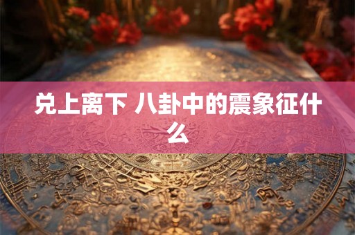 兑上离下 八卦中的震象征什么