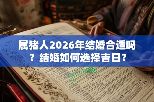 属猪人2026年结婚合适吗？结婚如何选择吉日？