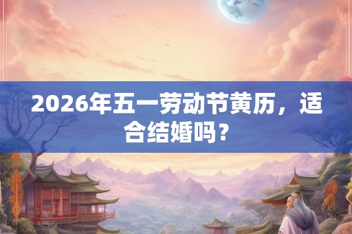 2026年五一劳动节黄历，适合结婚吗？