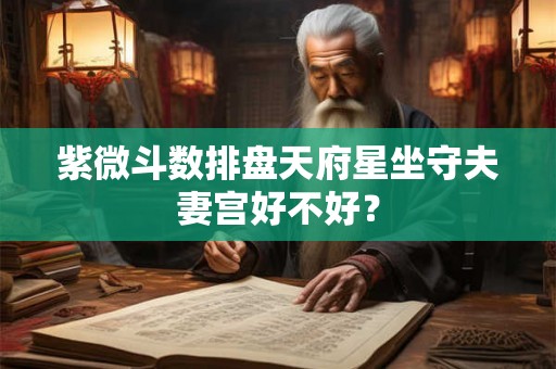 紫微斗数排盘天府星坐守夫妻宫好不好？