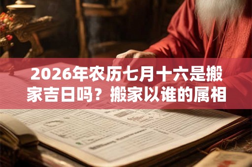 2026年农历七月十六是搬家吉日吗？搬家以谁的属相为主