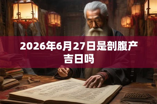 2026年6月27日是剖腹产吉日吗