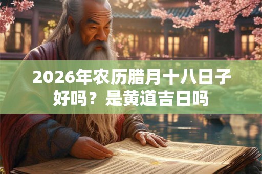 2026年农历腊月十八日子好吗？是黄道吉日吗