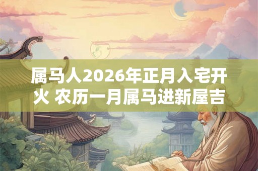 属马人2026年正月入宅开火 农历一月属马进新屋吉日