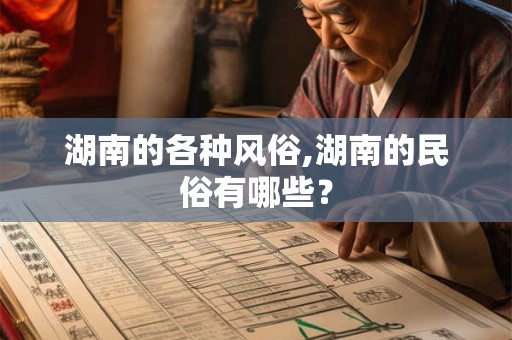 湖南的各种风俗,湖南的民俗有哪些？