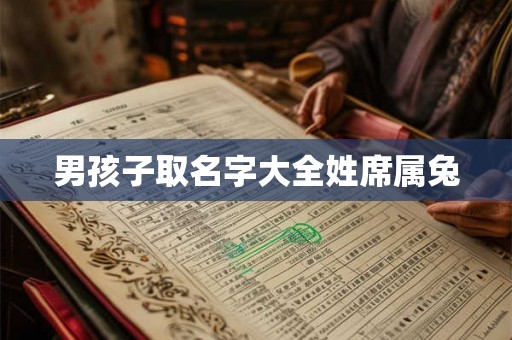 男孩子取名字大全姓席属兔 男孩子取名字大全姓席属兔