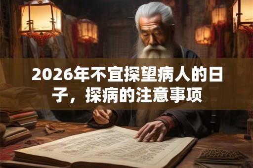 2026年不宜探望病人的日子，探病的注意事项