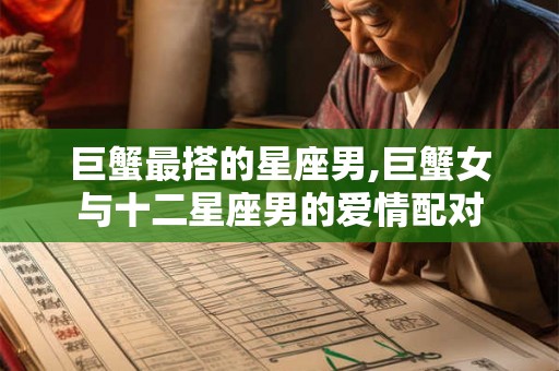巨蟹最搭的星座男,巨蟹女与十二星座男的爱情配对