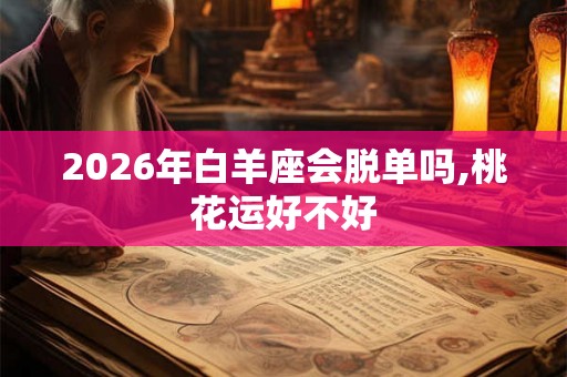 2026年白羊座会脱单吗,桃花运好不好
