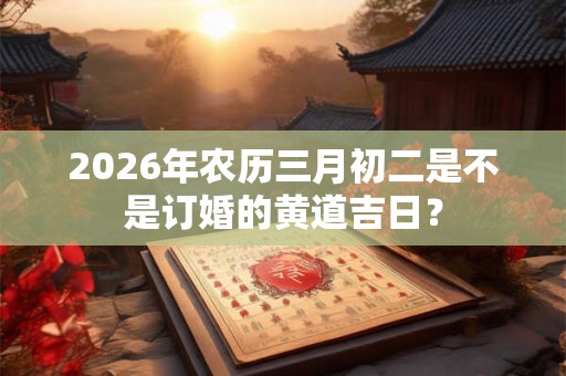 2026年农历三月初二是不是订婚的黄道吉日? 2026年农历三月初二是不是订婚的黄道吉日?