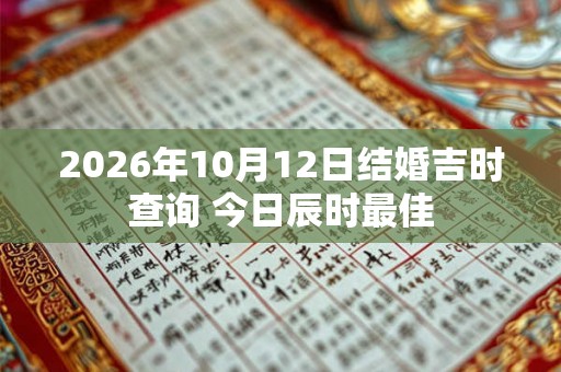 2026年10月12日结婚吉时查询 今日辰时最佳