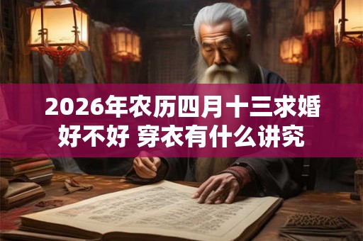2026年农历四月十三求婚好不好 穿衣有什么讲究