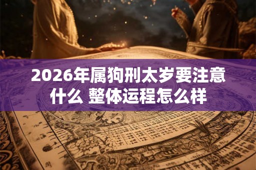 2026年属狗刑太岁要注意什么 整体运程怎么样