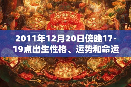 2011年12月20日傍晚17-19点出生性格、运势和命运