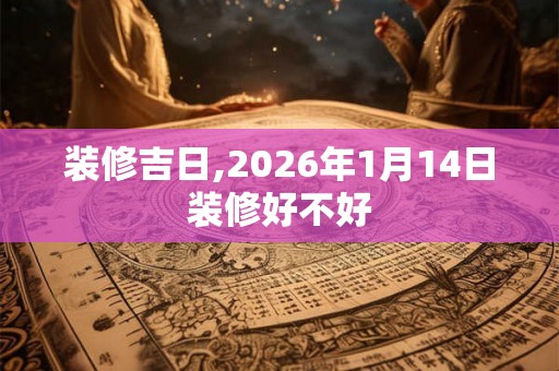 装修吉日,2026年1月14日装修好不好