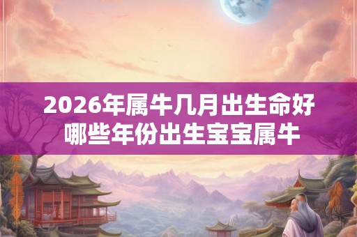 2026年属牛几月出生命好 哪些年份出生宝宝属牛