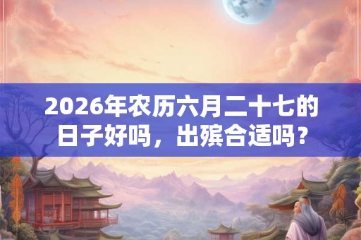 2026年农历六月二十七的日子好吗,出殡合适吗? 2026年农历六月二十七的日子好吗,出殡合适吗?