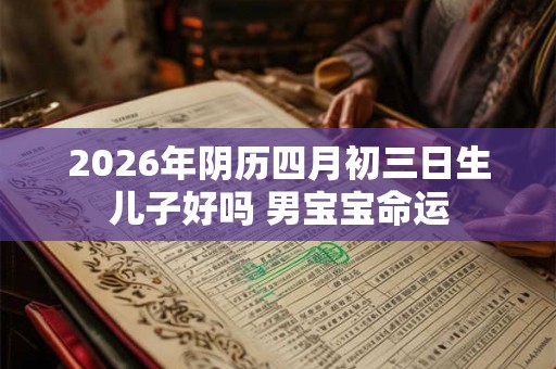 2026年阴历四月初三日生儿子好吗 男宝宝命运