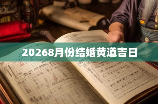 20268月份结婚黄道吉日