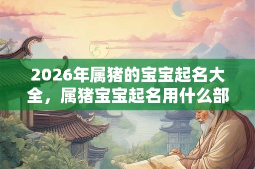 2026年属猪的宝宝起名大全，属猪宝宝起名用什么部首字？