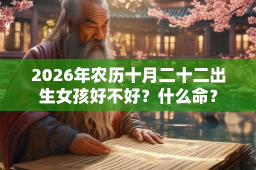 2026年农历十月二十二出生女孩好不好?什么命? 2026年农历十月二十二出生女孩好不好?什么命?