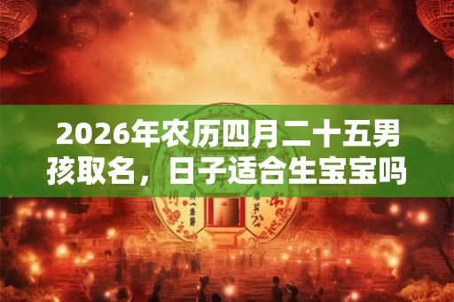 2026年农历四月二十五男孩取名，日子适合生宝宝吗？
