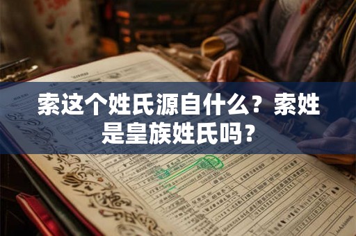 索这个姓氏源自什么？索姓是皇族姓氏吗？